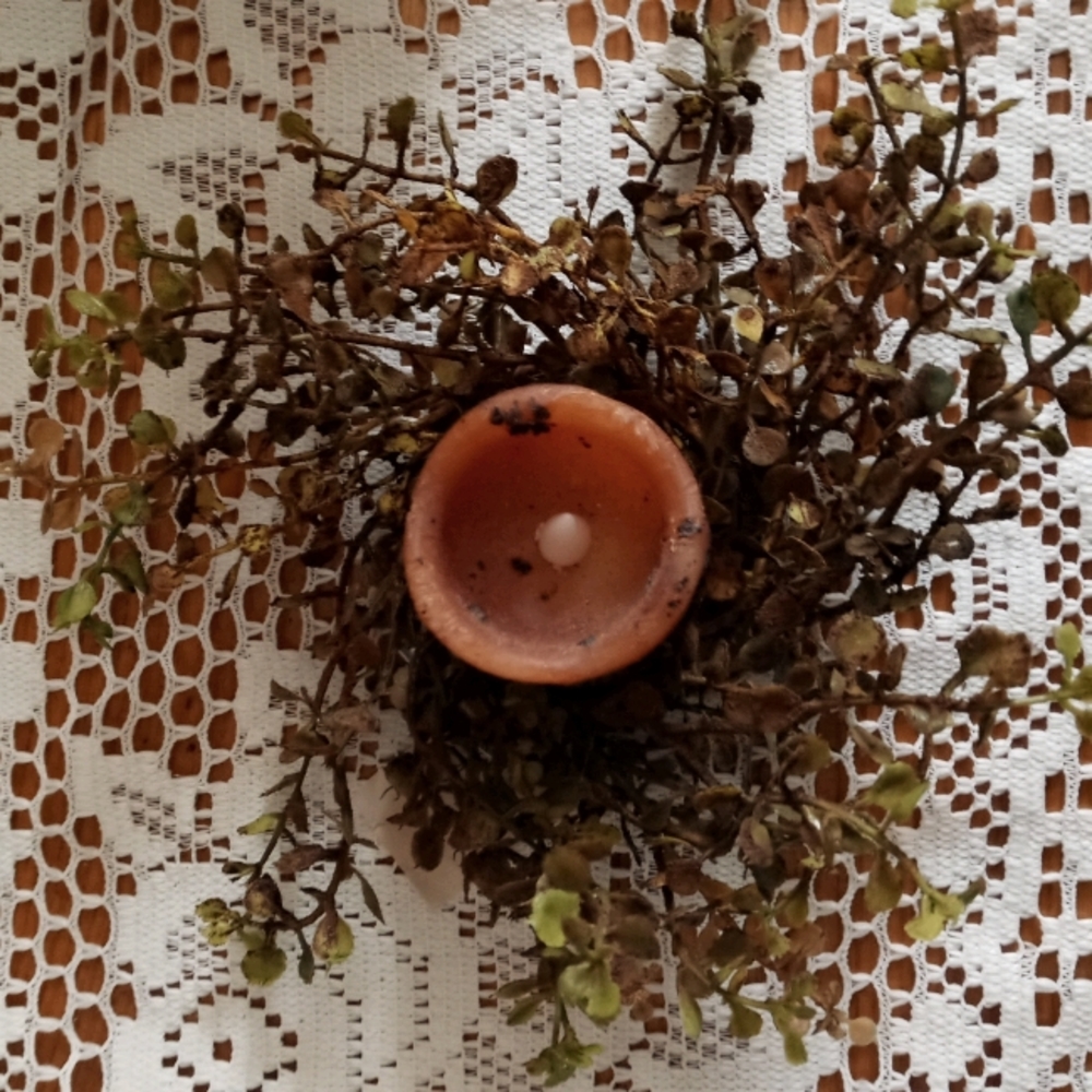 Primitive grungy candle ring